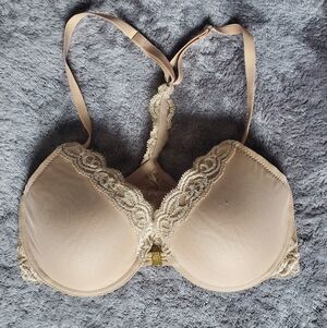 Natori Women's Feathers Front Close T-Back Bra (Size 32D)